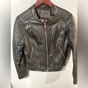 CiSono Faux Leather Jacket Woman’s Size Large